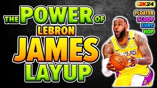 The POWER of LEBRON JAMES layup package on NBA 2K24 [upl. by Ahseat109]