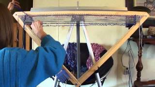 Continuous Strand Weaving On A Triangle Loom part 2 of 3 [upl. by Orodoet]