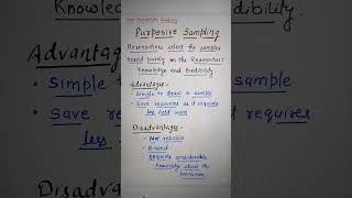 Purposive Sampling Non Probability Samplingresearchmethods sociology probability [upl. by Gavin255]