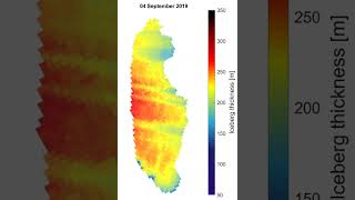 Thinning and Breakage of the A68A Iceberg Over Time [upl. by Messing]