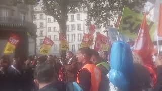 1 rassemblement des cheminots SNCF le jeudi 26 septembre 2024 a Paris [upl. by Elsbeth]