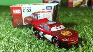 unbox Tomica Disney Pixar Cars Lighting McQueen Radiator Springs Ver C03 00764 [upl. by Nomelif]