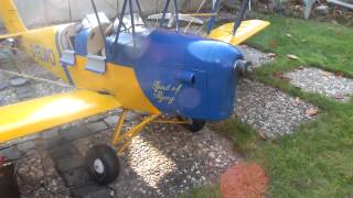 Laser 180 Engine in einer Tiger Moth 14 [upl. by Ayoras]