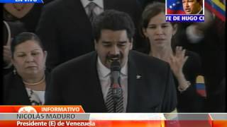 Nicolás Maduro realiza discurso frente al féretro de Hugo Chávez [upl. by Dukie]