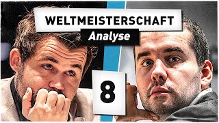 CARLSEN vs NEPO  Partie 8  Schach WM 2021 [upl. by Lerim]