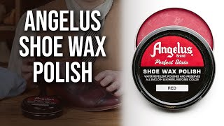 Shoe Care  How to Use Angelus Shoe Wax Polish for Leather Shoes [upl. by Nyrhtakyram501]