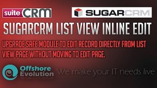 Inline Edit at List View for SugarCRM [upl. by Swope]