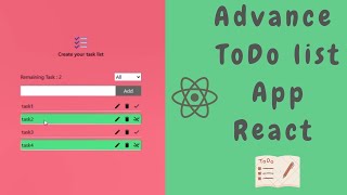 ToDo list app in react  simple project for beginners  tailwind css [upl. by Renick]