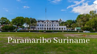 Paramaribo Suriname Dutch Colonial Style Buildings [upl. by Aisayn]