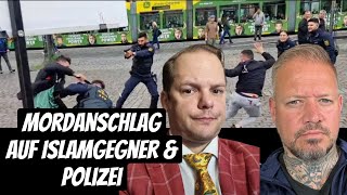 Islamgegner Michael Stürzenberger und Polizist niedergestochen in Mannheim [upl. by Acysej533]