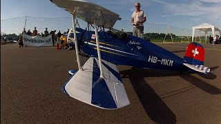 BÜCKER ANTARES SCALE RC MODEL BIPLANE SM EMMEN ANDREAS LÜTHI SWISS CHAMPION [upl. by Vasyuta]