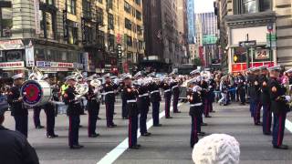 USMC Band at NYC Veterans Day Parade 2014 [upl. by Ermeena]