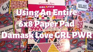 Using An Entire 6x8 Paper Pad  Damask Love GRL PWR  38 Cards Project Share [upl. by Bradshaw]