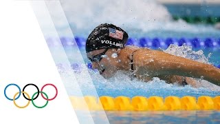 Dana Vollmer breaks World Record  Womens 100m Butterfly  London 2012 Olympics Games [upl. by Katzen]