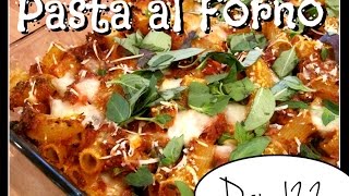 Pasta al Forno Baked Ziti Recipe Food Challenge DAY 122 [upl. by Aninay]