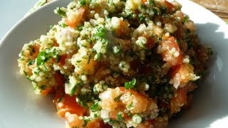 Mes recettes minceur  le véritable taboulé libanais version sans gluten [upl. by Naahsar985]