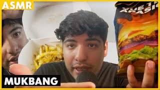 ASMR MUKBANG COMIENDO HAMBURGUESA Y PAPAS SONIDOS RICOLINOS PA ASMR by Erwin [upl. by Ggerc]