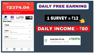 Do Online Surveys amp Earn Money  Easy Job For Students  Money Making Apps  Earn Money Online [upl. by Netsirhc]