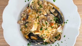 Risotto alla pescatora perfetto – ricetta facile e delicata [upl. by Eelinnej468]