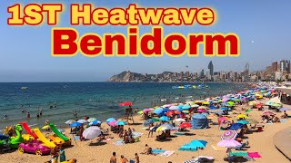 First HEATWAVE in Benidorm Poniente Beach 🏖️ [upl. by Valleau]