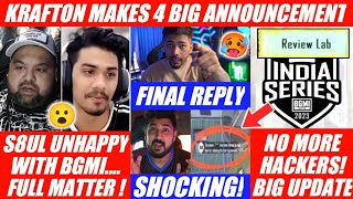 S8UL UNHAPPY WITH BGMI😮 • SCOUT FINAL REPLY🥵 • END OF BGIS HACKERS • KRAFTON ANNOUNCEMENT • MAYAVI [upl. by Enirehtac319]