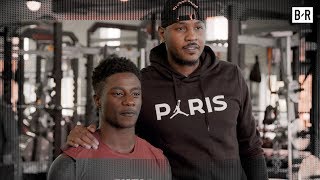 Carmelo Anthony Surprises Gun Violence Survivor Whose Brother Saved Lives BReal [upl. by Ellenar]