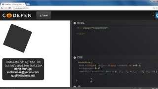 Css tutorial Understanding the 2D transformation matrix [upl. by Rosalinda554]