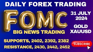 fomc forecast  usd Fomc big analysis  gold news trading  31 july 2024  Rizwan Prince [upl. by Seleta888]