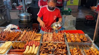 STREET FOOD Tour of Taiwans FAMOUS Linjiang Night Market [upl. by Oinotnaocram]