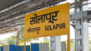 SUR Solapur Junction railway station Maharashtra Indian Railways Video in 4k ultra HD [upl. by Eiznikcm]