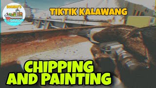 Ordinary Seaman Duties Chipping and Painting at SEA  SAME DAY EDIT  Seaman Vlog [upl. by Airamat359]