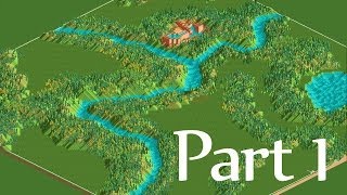 Rollercoaster Tycoon 2  Realistic Landscape Step by Step  Part 1 [upl. by Rednasyl334]