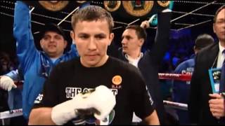 Golovkin Intro and Face Off vs Rosado By Michael Buffer [upl. by Tirza900]