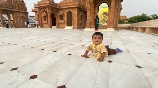 Vlog 25🌸 baby ko leke gye mandir uske 9 mahinecomplete hone k khusi me temple bapstemple94100 [upl. by Zobias]