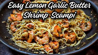 Lemon Garlic Shrimp Pasta  So Easy Youll Make It All Year Long [upl. by Novit]