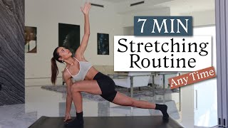 7 Minute Stretching Routine For Anytime Of The Day  Sami Clarke [upl. by Idnar129]