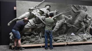 Sculptor Sabin Howard creates a massive WWI memorial in Englewood NJ [upl. by Airdnassac]