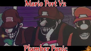 FNF MOD Mario 85 Friday Night Funkin MARIO FNF PORT V2  MX  Plumber Panic [upl. by Eelannej]