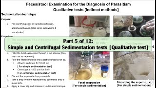 Part 5 Sedimentation test of faces or stool for the diagnosis of parasitism [upl. by Wilcox]