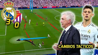 ⚪⚪ LOS CAMBIOS TACTICOS SALVARON AL REAL MADRID REAL MADRID 3 VALLADOLID 0 [upl. by Lleumas]