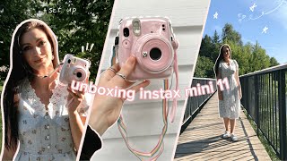 Instax Mini 11 🌸 unboxing 2024 ☁️ set up polaroid camera  accessories ⋆⭒˚｡⋆ [upl. by Koziarz]