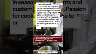 Expected Question for Skill Assessment Interview ChefCook  immigration viralvideo visa youtube [upl. by Nemracledairam]