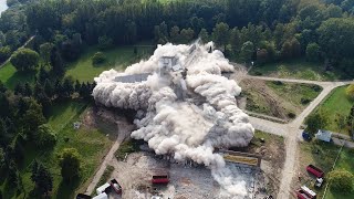 Spektakuläre Sprengung Müritz Hotel Klink mit Luftaufnahmen in 4K [upl. by Attenrad]