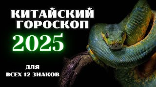 КИТАЙСКИЙ ГОРОСКОП НА 2025 ГОД ПО ГОДУ РОЖДЕНИЯ  ВОСТОЧНЫЙ ГОРОСКОП 2025 ГОД [upl. by Conners178]