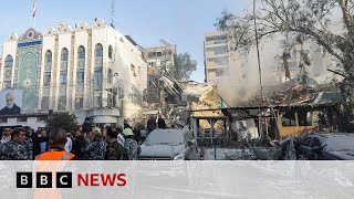 Israel accused of deadly strike on Iranian consulate in Syria  BBC News [upl. by Wilmette]