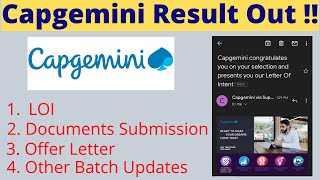 Capgemini Results Out  All Batch Results  Capgemini Recruitment 2022Capgemini Exceller  Superset [upl. by Hsakaa]