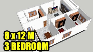 A37HOUSE MODEL DESIGN  800 x 1200  3 BEDROOM [upl. by Lavona]