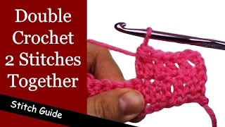 Double Crochet 2 Stitches Together dc2tog  Double Crochet Decrease [upl. by Dinesh]