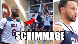 LeBron Steph amp Team USA Scrimmage Cooper Flagg Brandon Miller And USA Select Team [upl. by Mert]