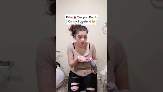 Fake Tampon Prank on boyfriend 🩸 shorts [upl. by Latini]